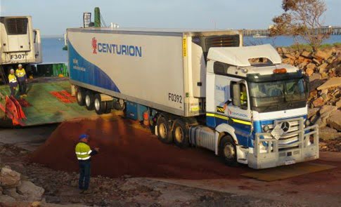Food Supplies Arrive by Barge